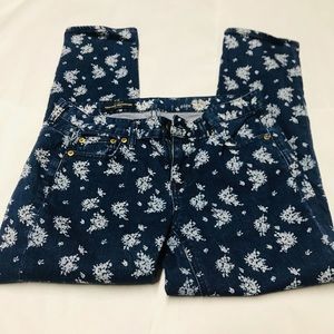 J. Crew 28 Cropped Matchstick jean indigo floral